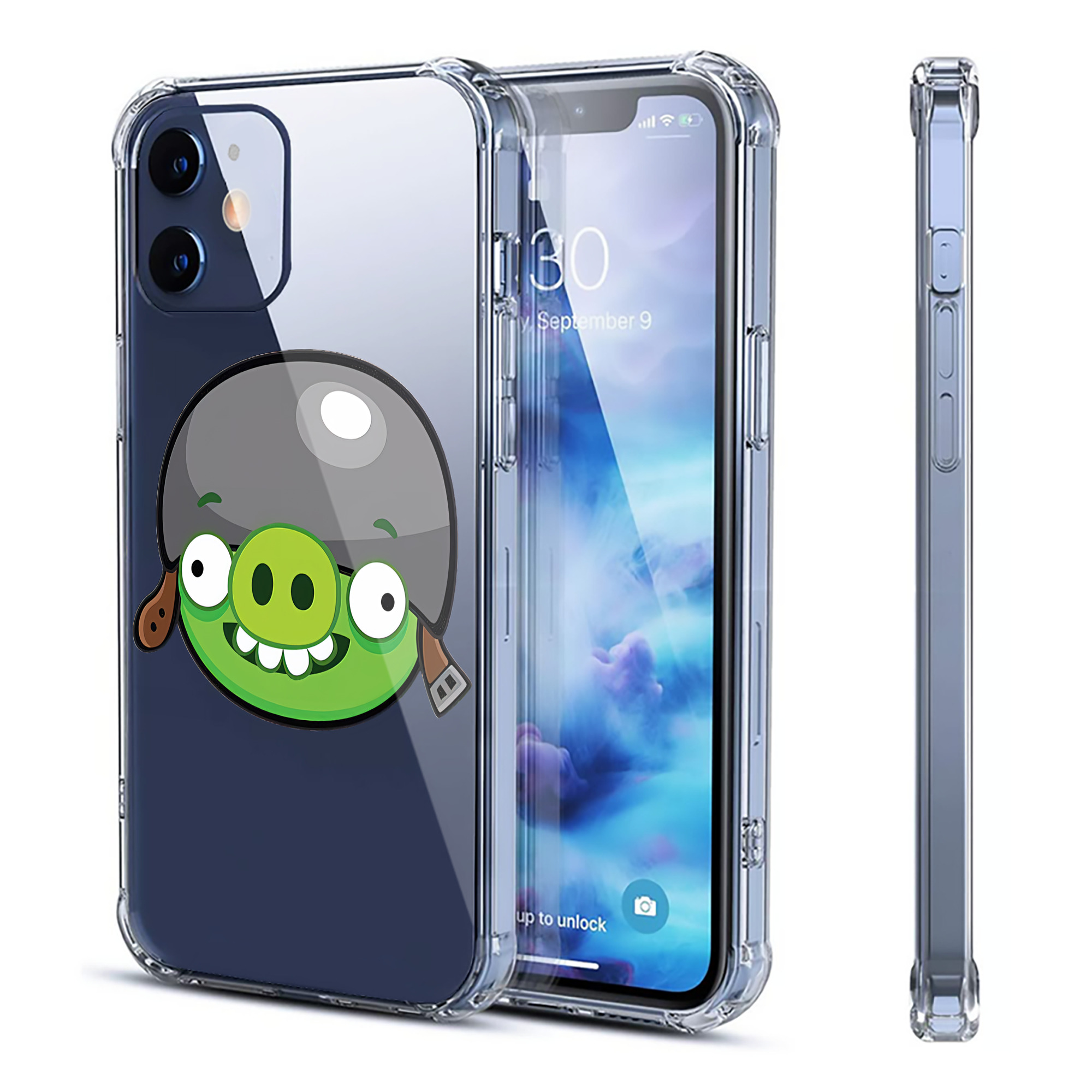 （画像用） Angry Birds アングリーバード 【iPhone 12シリーズ対応】透明スマホケース（クリアソフトケース）